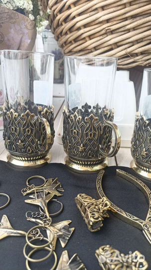 Подстаканник бронза ручная работа