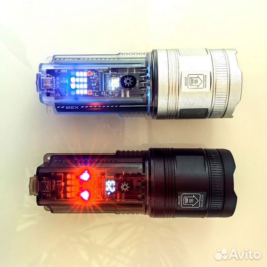 Мощный фонарь белый лазер солнечный