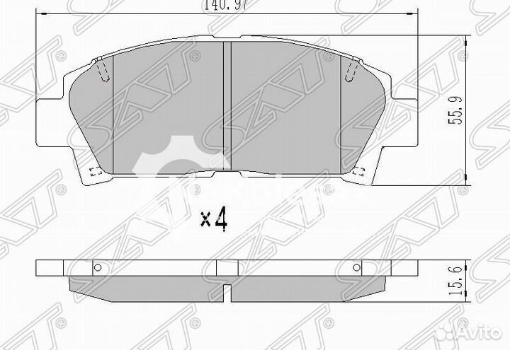 Колодки тормозные перед toyota avensis 01-02