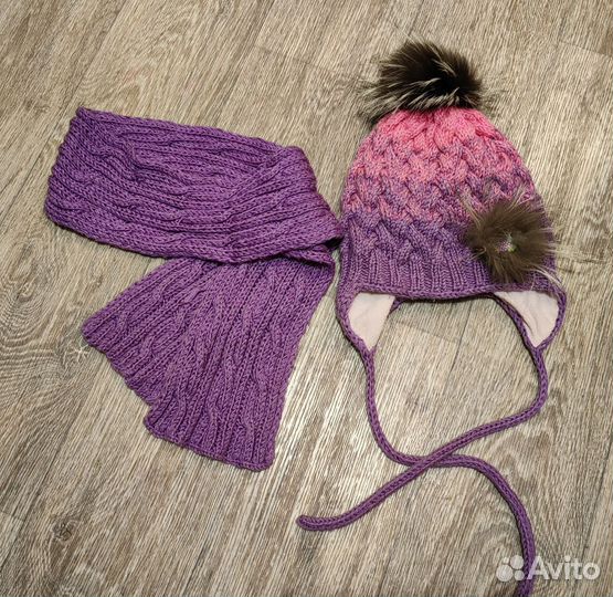 Комплект шапка, шарф