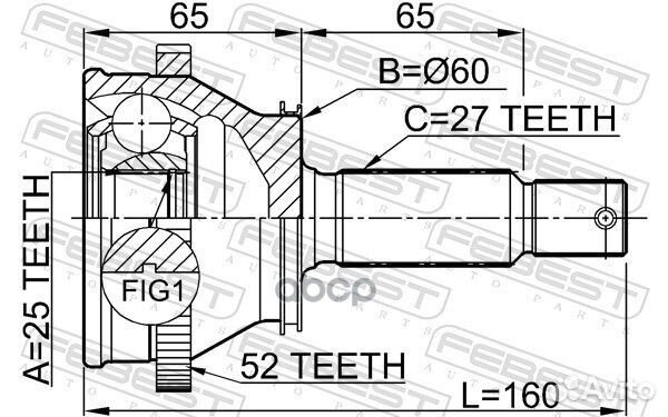 Шрус Наружний Febest 1210-Sfrra52 1210sfrra52