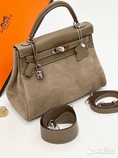 Сумка Hermes Kelly замша