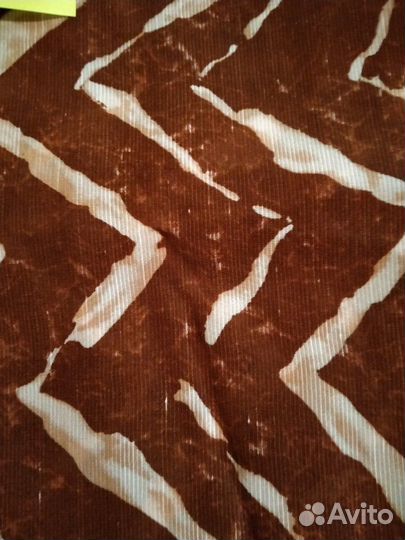 Ткань вискоза. 150 на 200 коричнево- белая, полупр