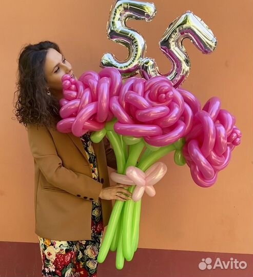 Букет роз из шаров