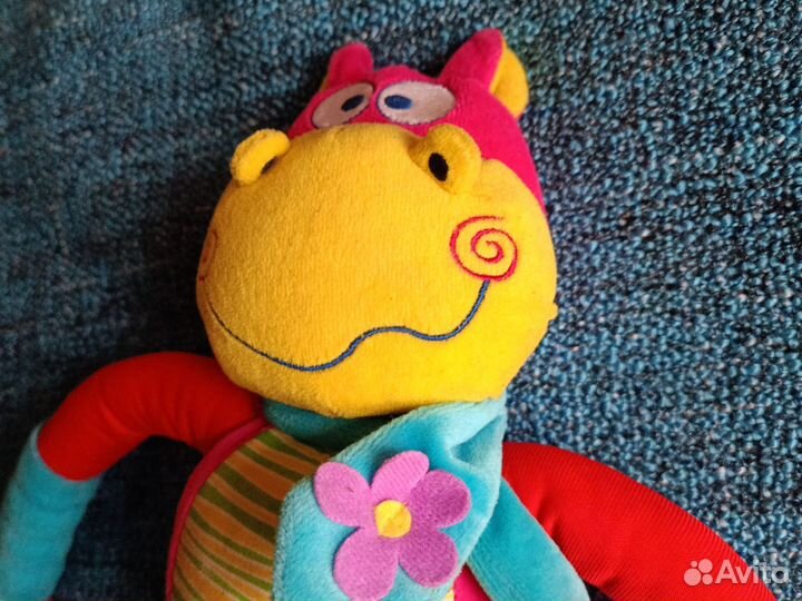 Развивающая мягкая игрушка «Бегемот-акробат»