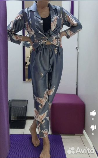 Домашний костюм шелковый 42-44