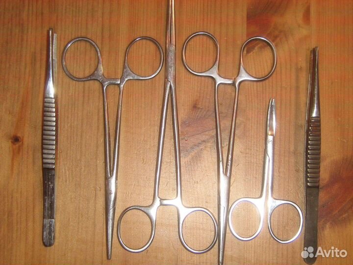 Зажим медицинский инструмент пинцеты ножницы СССР