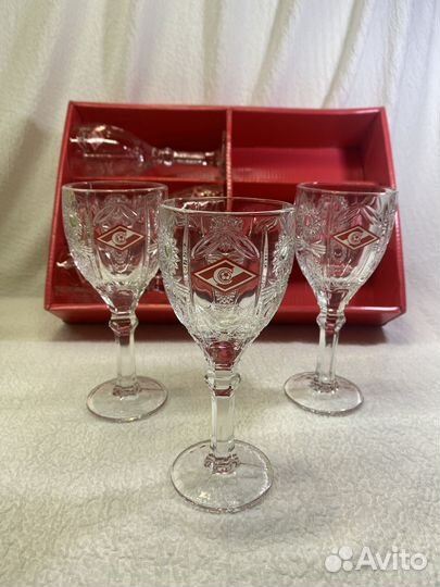 Хрустальные рюмки на ножке Спартак