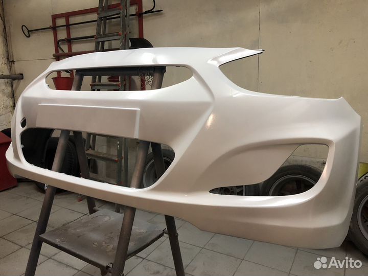 Бампер передний solaris 2011