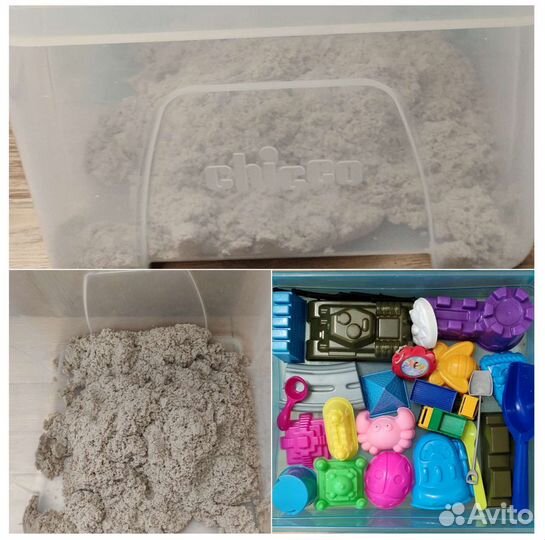 Кинетический песок с формочками