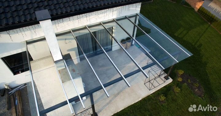 Козырек из стекла