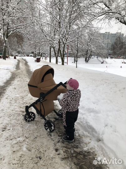 Коляска 2 в 1 эко кожа