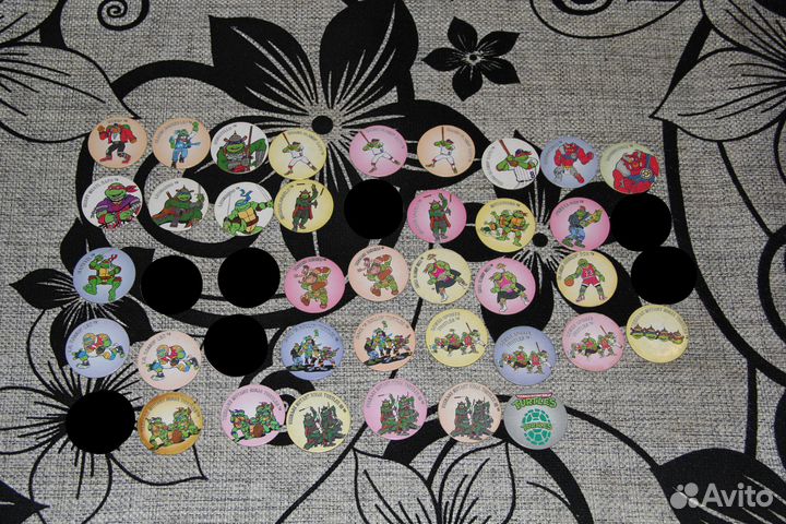 Фишки, сотки, кэпсы, Mortal Kombat, Черепашки POG