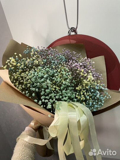 Букет цветов из гипсофилы