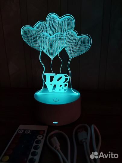 Ночник светильник 3D новый