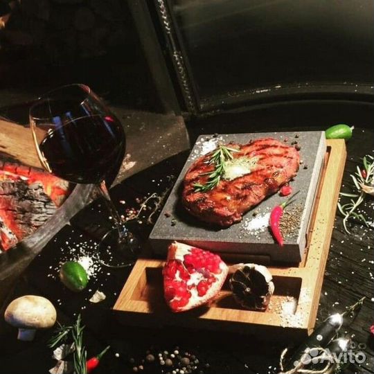 Вулканический камень для жарки мяса, рыбы и овощей