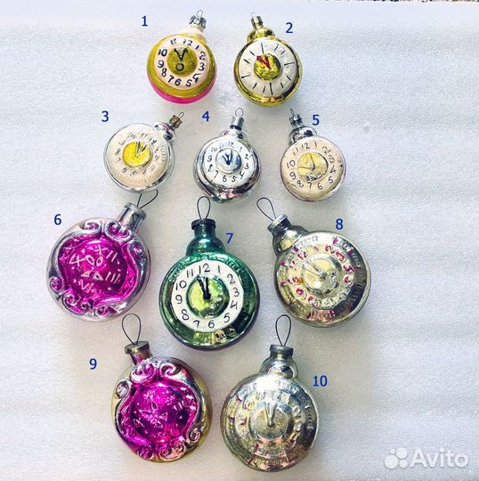 Елочные игрушки СССР: часы
