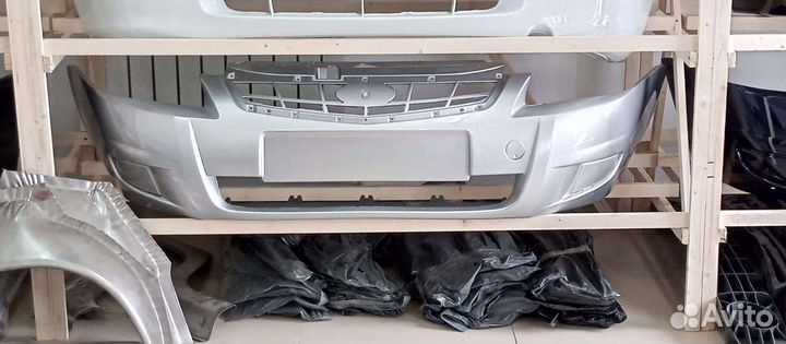Бампер передний лада приора цвет серебристый