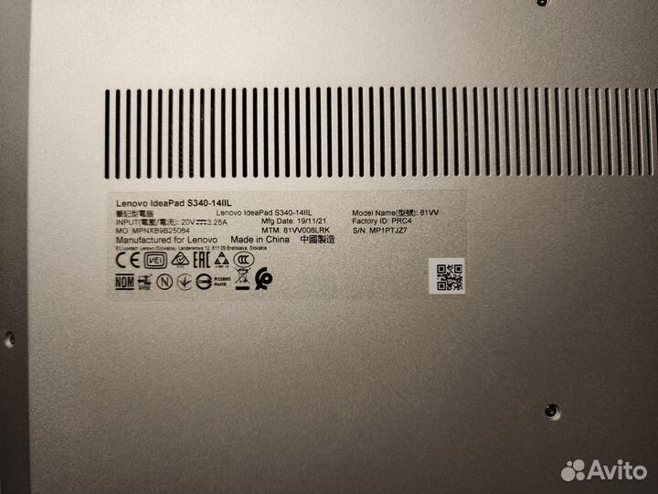 Ноутбук lenovo ideapad s340-14iil