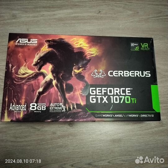 Видеокарта GTX 1070 TI 8gb