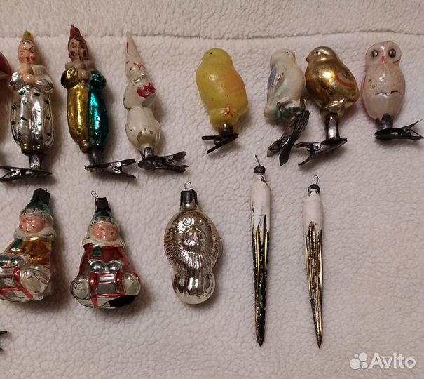 Елочные игрушки СССР на прищепке