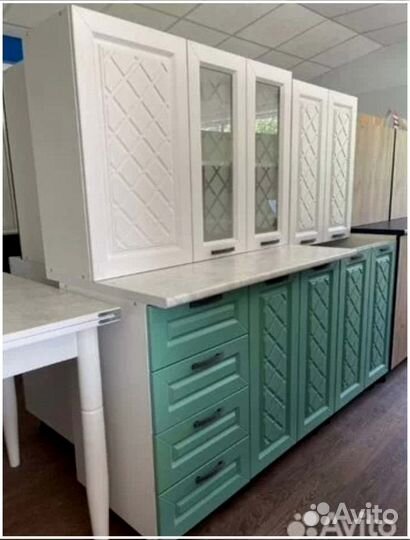 Кухня Агава Белая/Мята 2метра