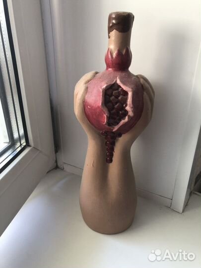 Глиняные бутылки для интерьера