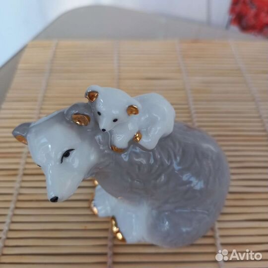 Медведь, мишка, статуэтка фарфор
