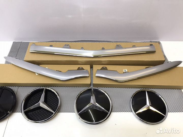 Хромированные накладки бампера AMG Mercedes w212 р