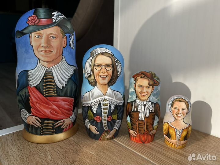 Портретные матрешки,шарж по фото