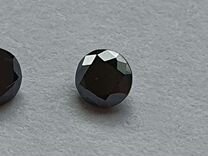 Природный чёрный бриллиант 3мм
