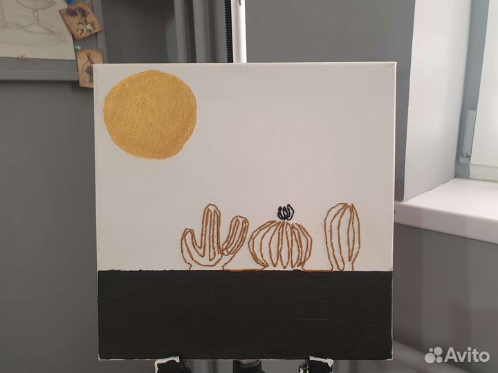 Картина с пустыней минимализтическая