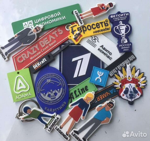Этикетки-брелоки-магниты пвх, реклама