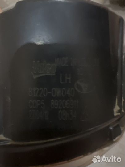 Фара противотуманная левая с рамкой