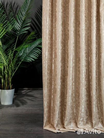 Шторы мрамор, бежевый