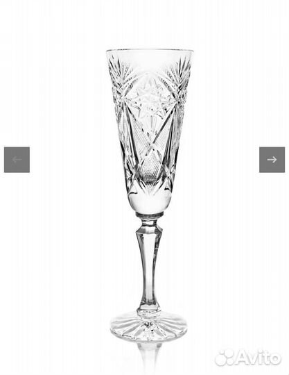 Набор хрустальных фужеров для шампанского