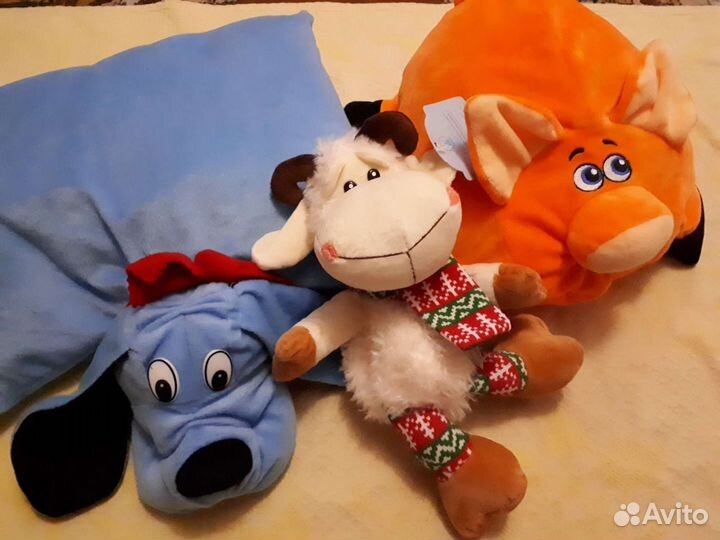 Мягкие игрушки с карманами новые