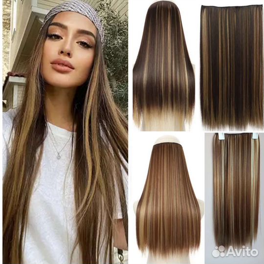 Волосы накладные на заколках 60 см новые
