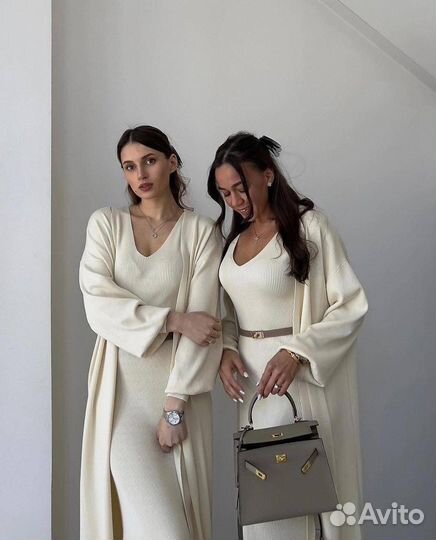 Платье с кардиганом женское