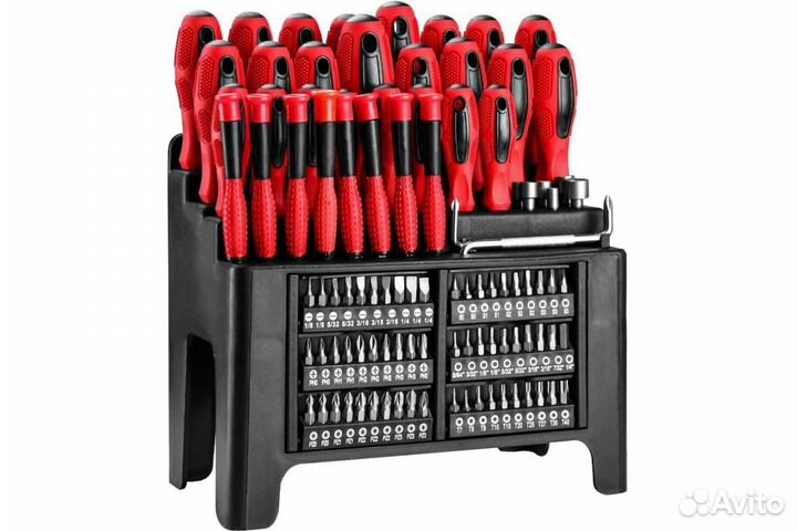 Набор профессиональных отверток и бит 100 пр