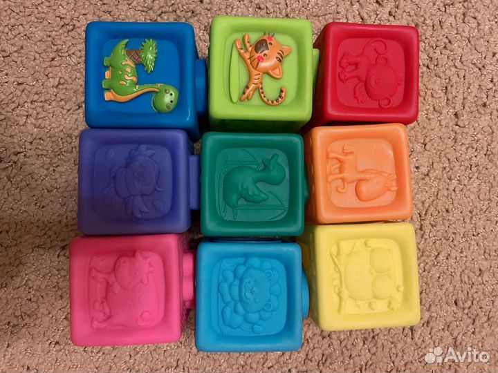 Кубики резиновые детские