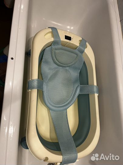 Детская сладная ванночка с термометром