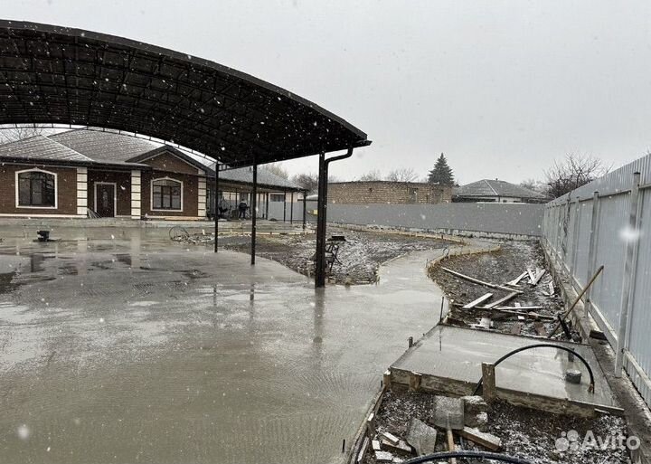 Бетонные работы отмостка