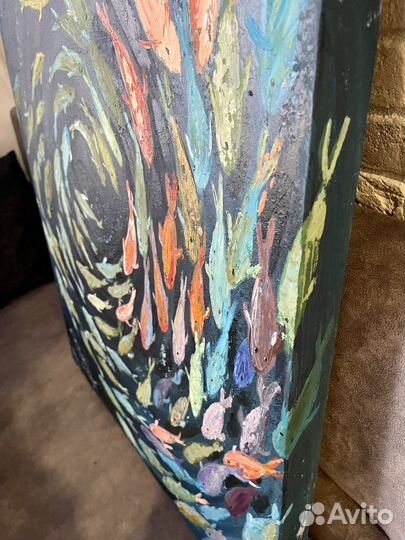 Картина «яркие рыбки». 60*80