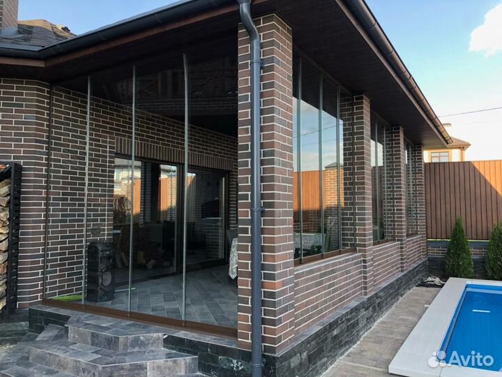 Раздвижное остекление террасы веранды