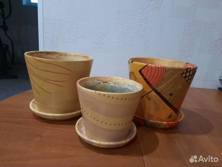 Керамические горшки для цветов бу