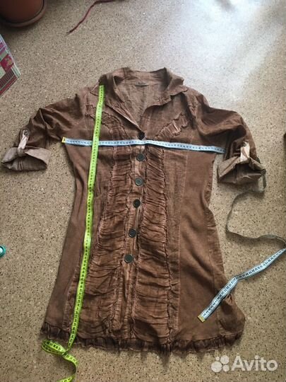 Платье-рубашка туника 46, M, италия