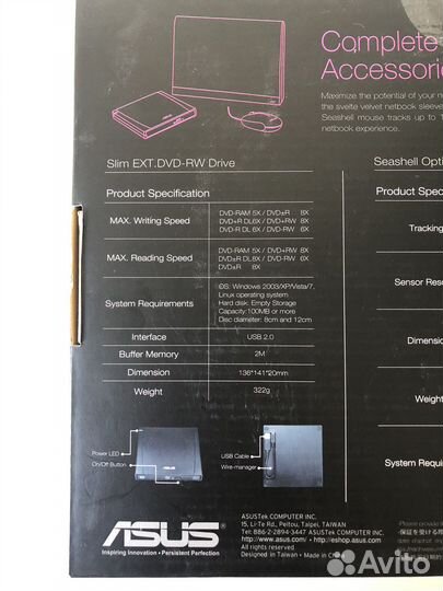 Внешний DVD-RW привод asus