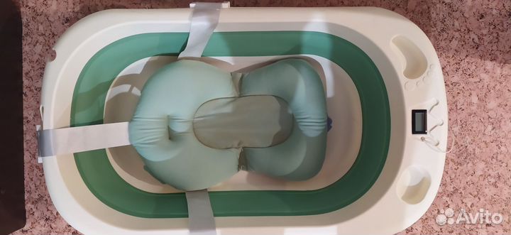Ванночка детская для купания на ножках с термомет