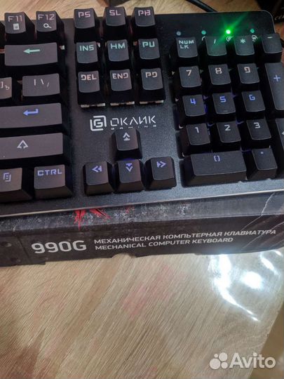 Механическая клавиатура Оклик 990G на запчасти